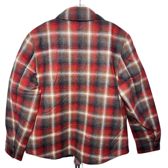 Pendleton Mens Plaid Shirt Jacket Size Medium Two-Layer Wool Blend Red Gray New - Picture 8 of 8